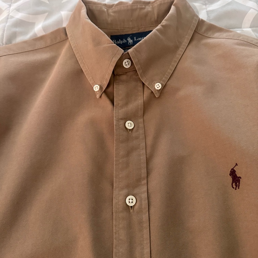 Ralph Lauren Brown Casual Button Down Shirt